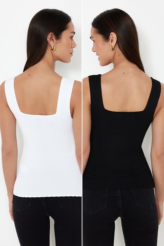 2 tops - Blanc et noir