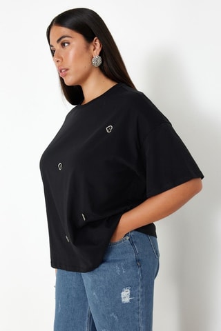 T-shirt oversize - Blanc et noir