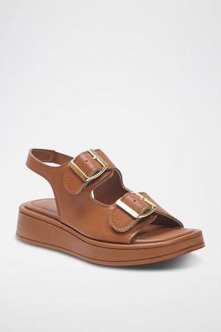 Sandales compensées - Marron