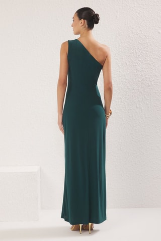 Robe asymétrique - Vert foncé