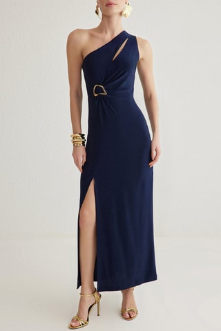 Robe asymétrique - Bleu marine