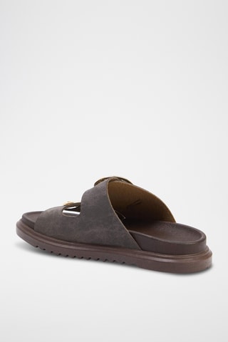 Mules en nubuck - Marron foncé