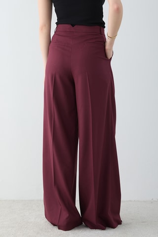 Pantalon wide legs - Bordeaux