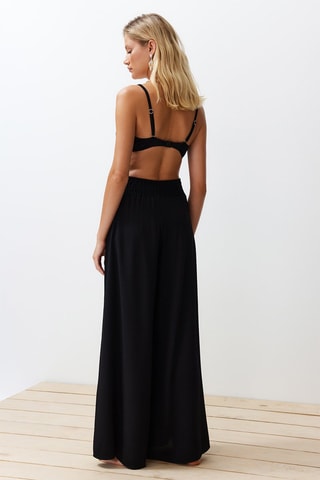 Pantalon de plage taille haute - Noir
