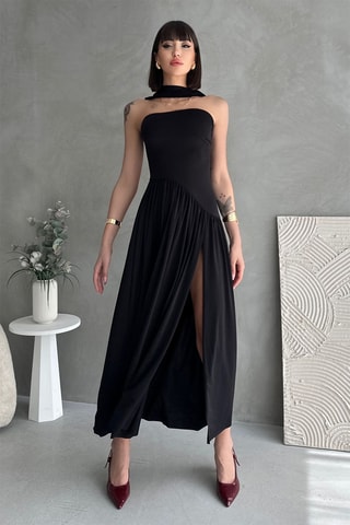 Robe longue bustier - Noir