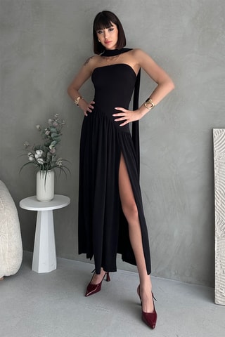 Robe longue bustier - Noir