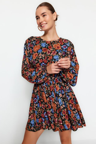 Robe patineuse - Noir et marron