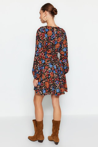 Robe patineuse - Noir et marron