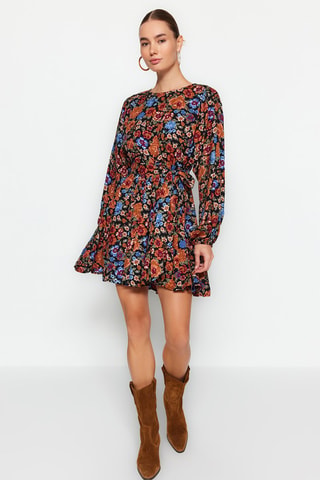 Robe patineuse - Noir et marron