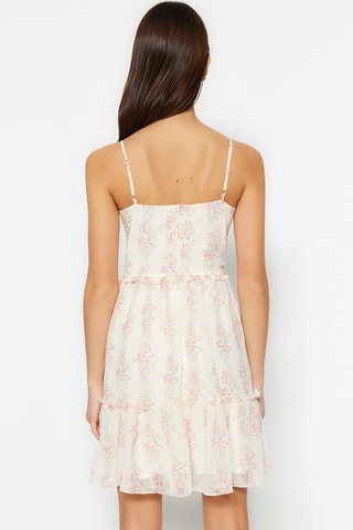 Robe patineuse - Beige, vert et rose