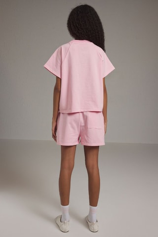 T-shirt oversize et short - Rose