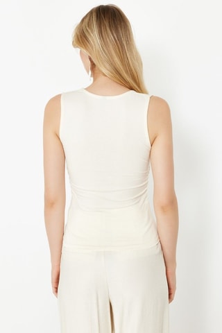 Top - Blanc et beige
