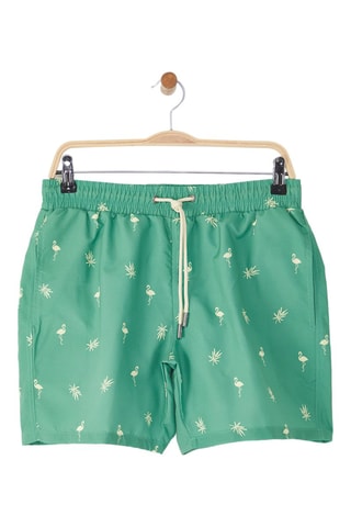 Short de bain - Beige et vert