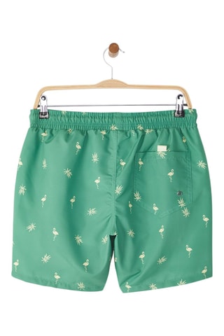 Short de bain - Beige et vert