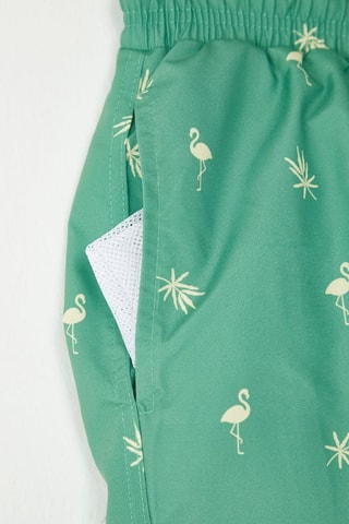 Short de bain - Beige et vert