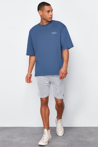 T-shirt oversize - Bleu