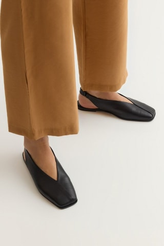 Ballerines en cuir - Noir