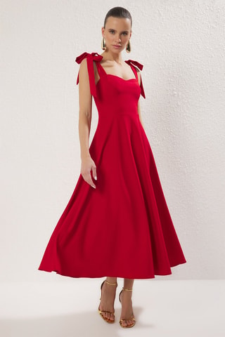 Robe midi - Rouge