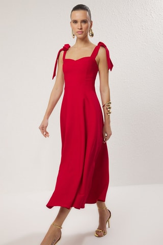 Robe midi - Rouge