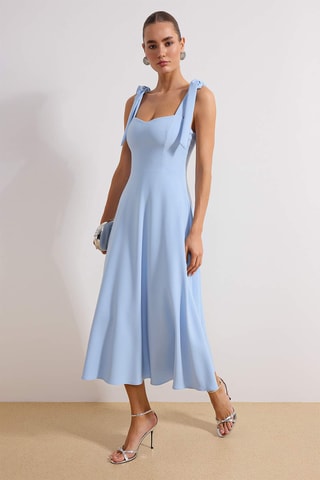 Robe midi - Bleu clair