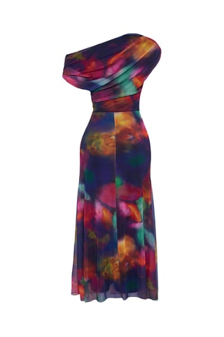 Robe midi en tulle - Multicolore