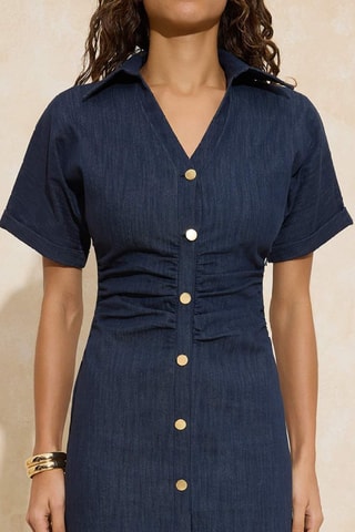 Robe chemise - Bleu marine