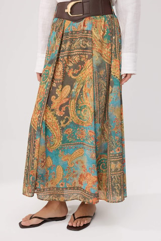 Jupe midi - Multicolore
