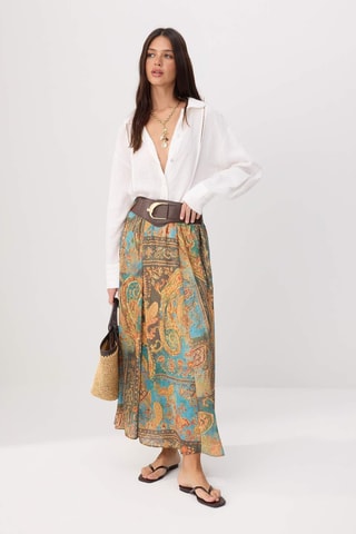 Jupe midi - Multicolore