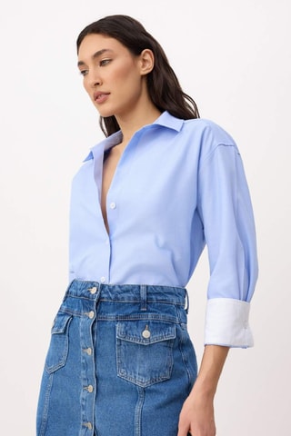 Jupe-short en jean - Bleu