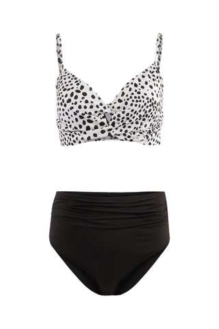 Maillot 2 pièces taille haute - Noir