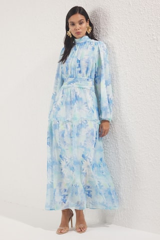 Robe longue - Bleu