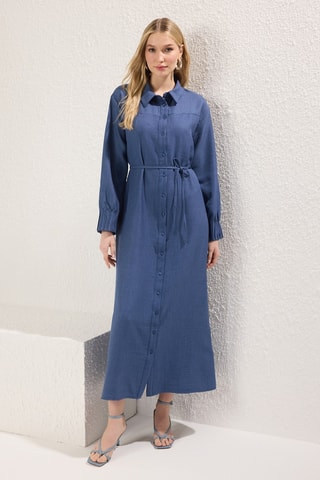 Robe chemise - Bleu marine