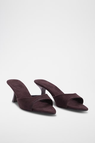 Mules à talons - Marron