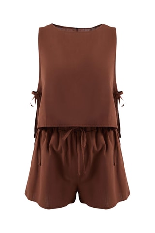 Top et short - Marron