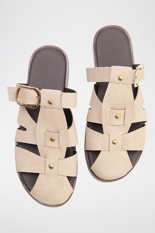Mules en nubuck - Beige