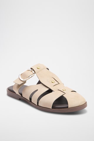 Mules en nubuck - Beige