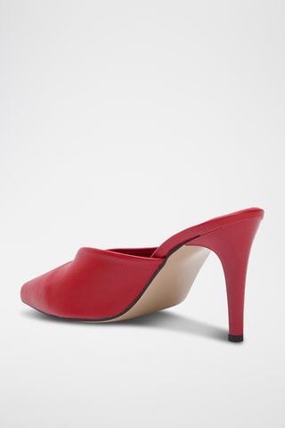 Mules à talons - Rouge