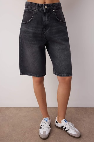 Bermuda en jean - Noir