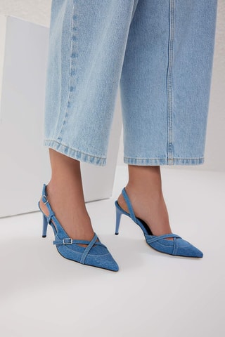 Escarpins en jean - Bleu