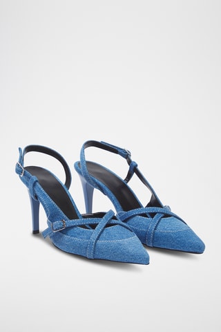 Escarpins en jean - Bleu
