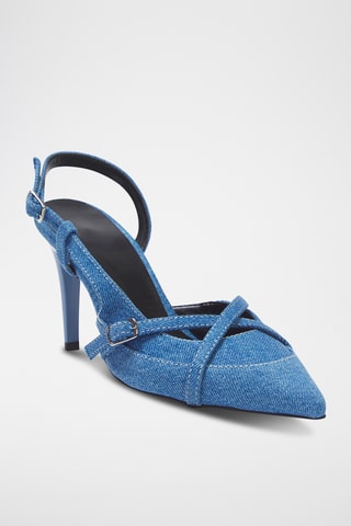 Escarpins en jean - Bleu