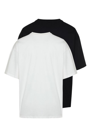 2 T-shirts oversizes - Blanc et noir