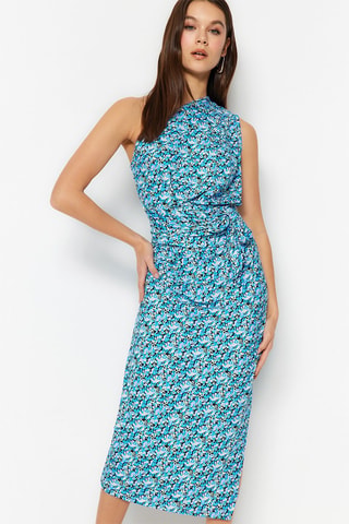 Robe asymétrique - Bleu