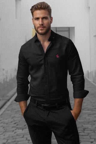 Chemise regular - Noir
