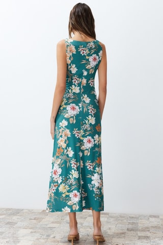 Robe fourreau - Blanc, rouge et vert