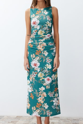 Robe fourreau - Blanc, rouge et vert