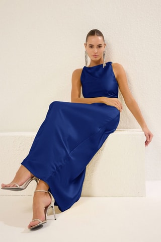 Robe longue - Bleu foncé