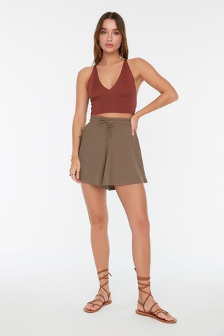 Short taille haute - Taupe