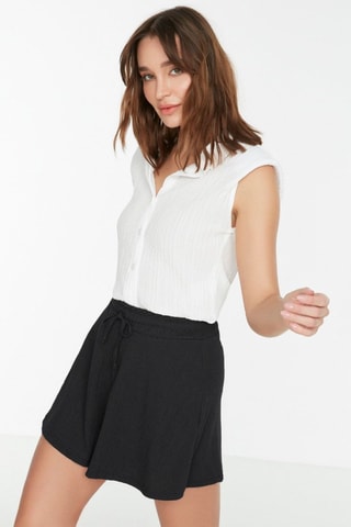 Short taille haute - Bleu