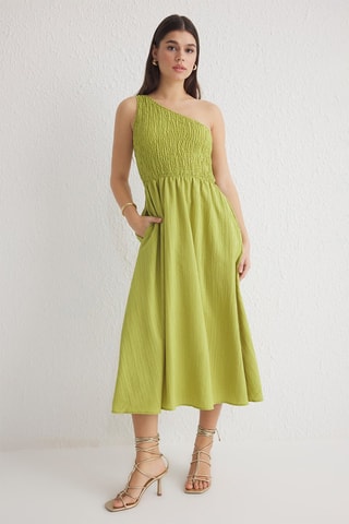 Robe asymétrique - Vert